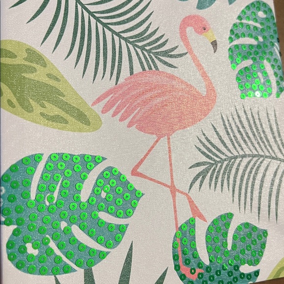 Tropical Flamingo and Leaf Print Canvases - Picture 5 of 7